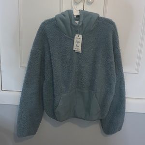 Blue fleece half zip